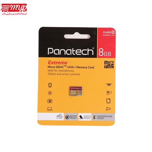 کارت حافظه Panatech مدل  Micro SDHC UHS-I Memory Card  با ظرفیت 8 گیگابایت